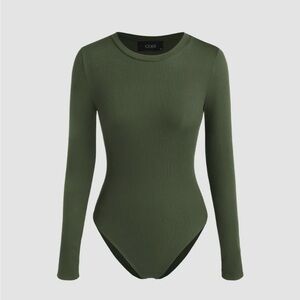 Round Neckline Long Sleeve Bodysuit